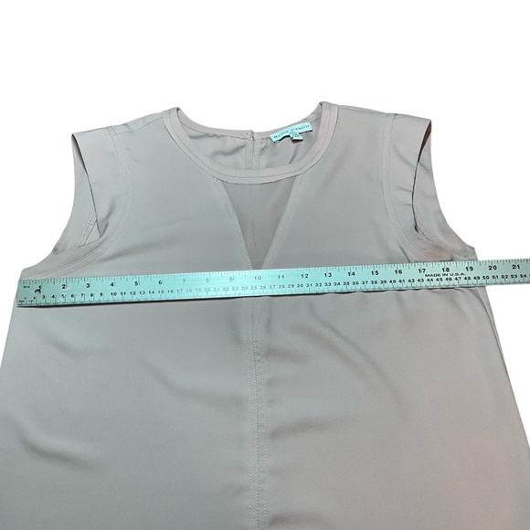 ANTHROPOLOGIE Maison d’Amelie Pink Sleeveless Blouse Hi-Lo Hem Sz M - Picture 6 of 10